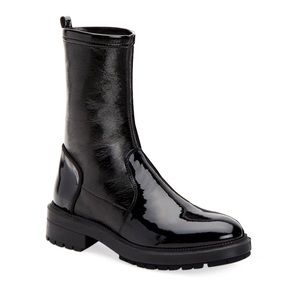 Aquatalia Leoda Weatherproof Patent Ankle Boots